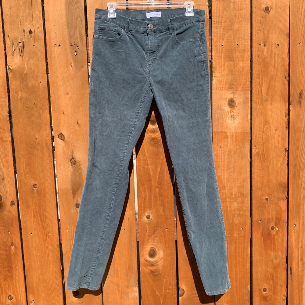 Teal Ann Taylor LOFT Modern Skinny Corduroys